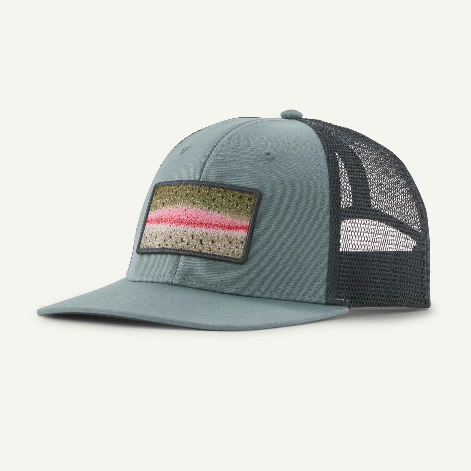 Patagonia Take A Stand Trucker Hat RAINBOW RUN BLUE SAGE