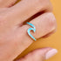 Pura Vida Tie Dye Wave Ring SILVER
