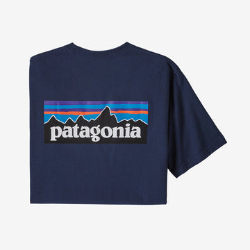 Patagonia Kid's SS P-6 Logo Tee NEW NAVY