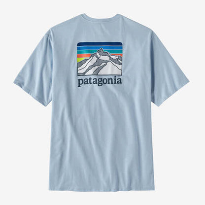 Patagonia M SS Line Logo Ridge Tee CHILLED BLUE