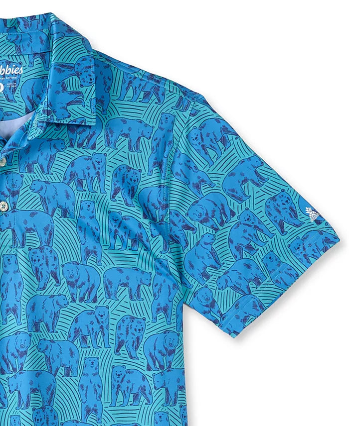 Chubbies M SS Performance Polo THE BEAR WITH ME