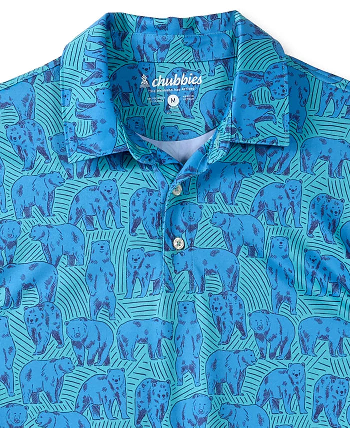 Chubbies M SS Performance Polo THE BEAR WITH ME