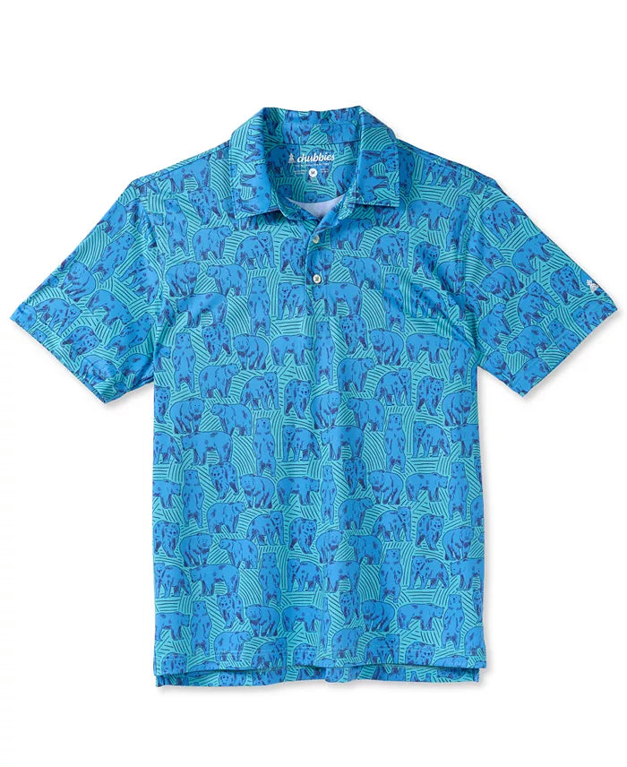 Chubbies M SS Performance Polo THE BEAR WITH ME