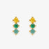 Pura Vida 3 Stone Stud Earrings GOLD