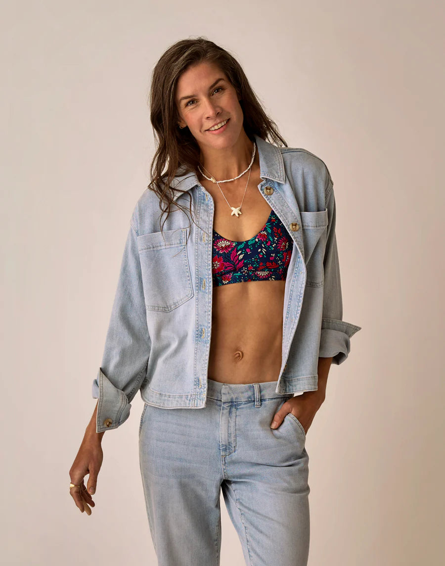 Carve Designs W Flora Denim Shacket SAVANNAH