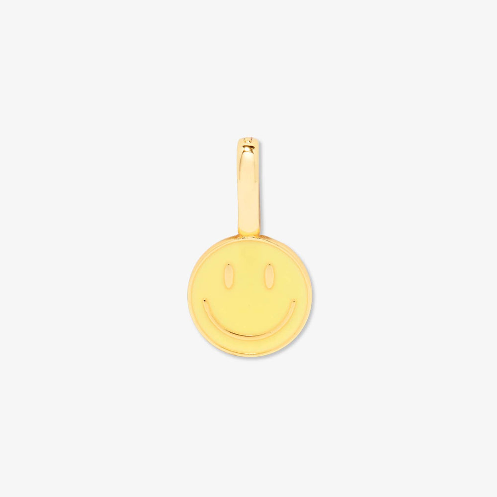 Pura Vida Harper Enamel Happy Face Charm GOLD