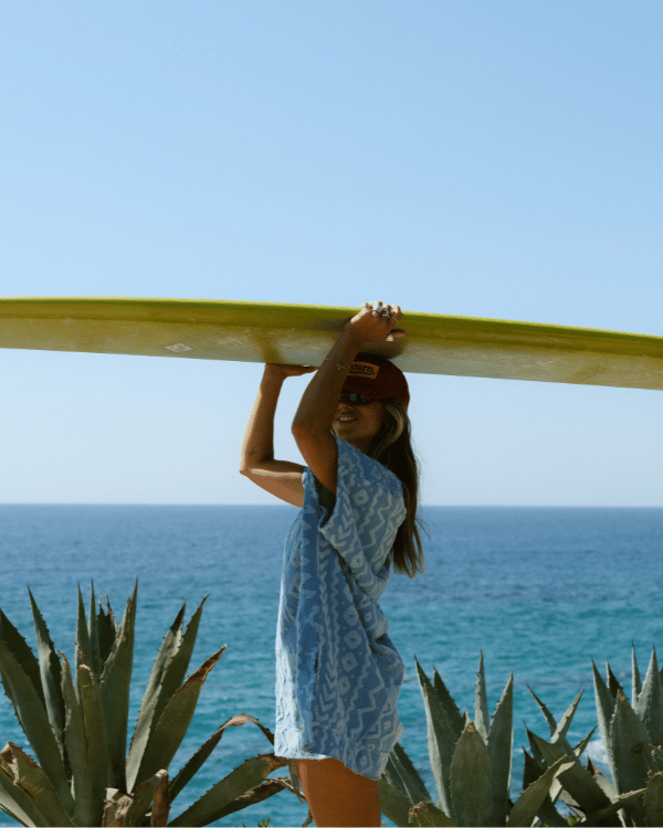 Sand Cloud Swimming Turtle Cover Up BLUE
