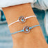 Pura Vida Silver Shimmering Wave Bracelet CRYSTAL BLUE