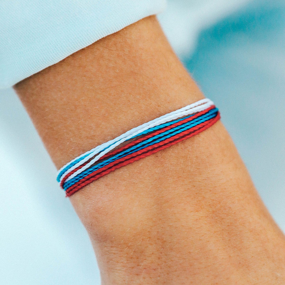 Pura Vida Original Bracelet RED WHITE & BLUE