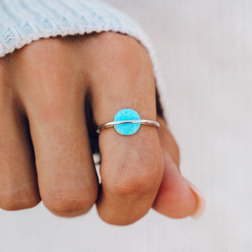 Pura Vida Opal Saturn Ring SILVER