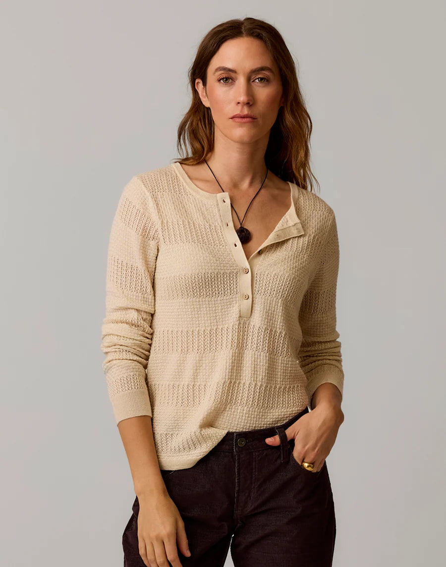 Carve Designs W Amara Pointelle Sweater BIRCH