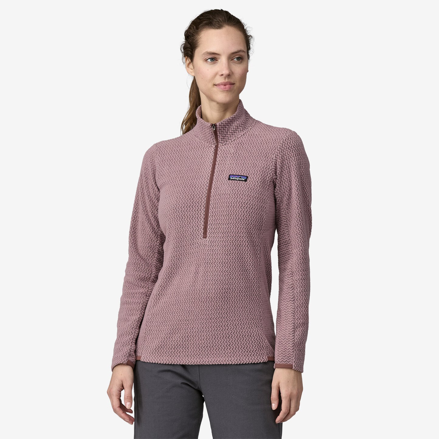 Patagonia W R1 Air Zip Neck STORMY MAUVE