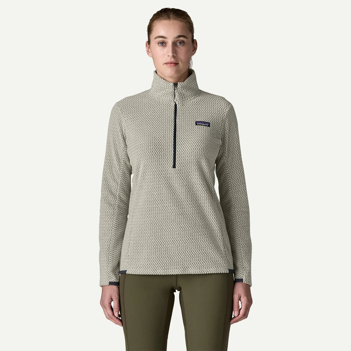 Patagonia W R1 Air Fleece Zip Neck BIRCH WHITE