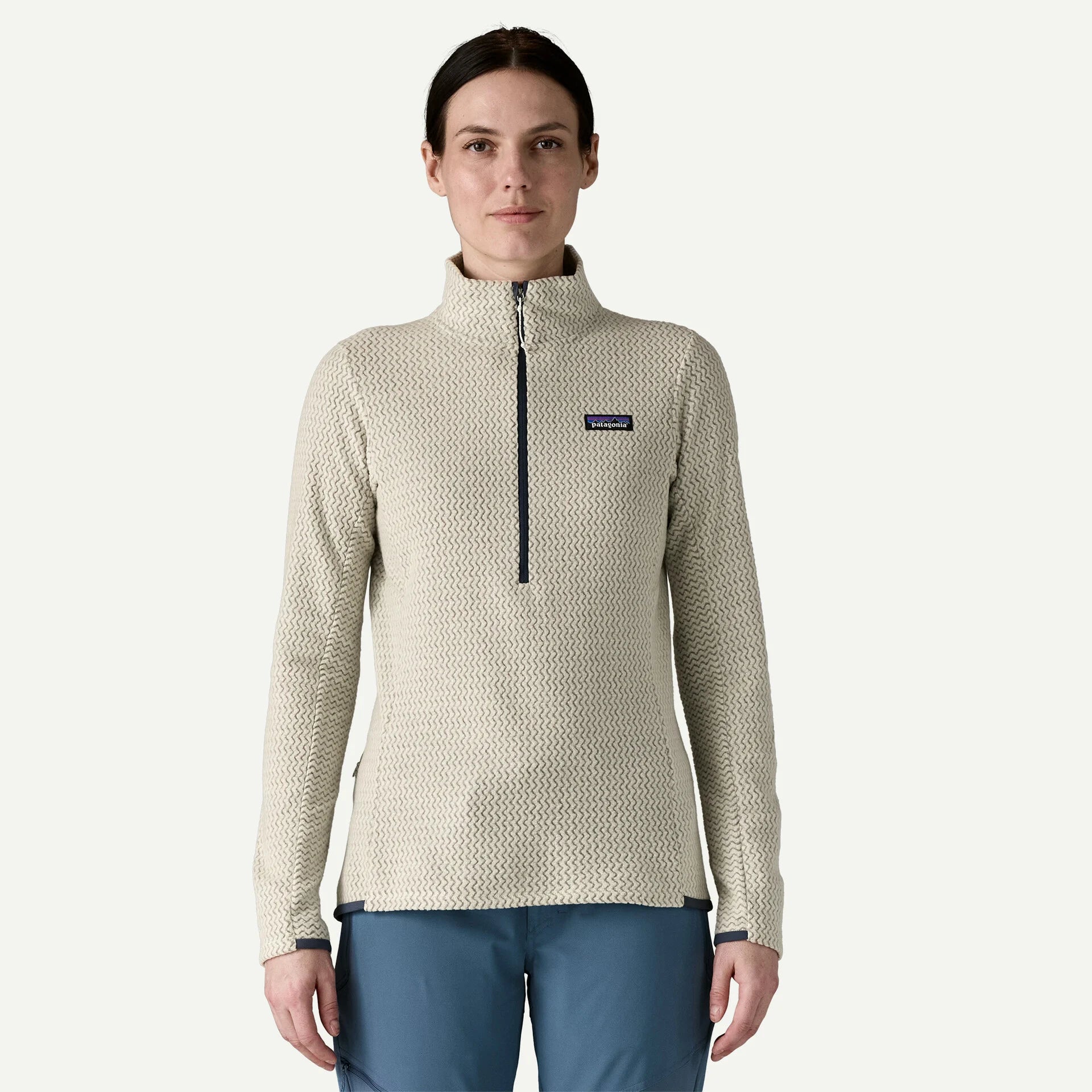 Patagonia W R1 Air Zip Neck WOOL WHITE