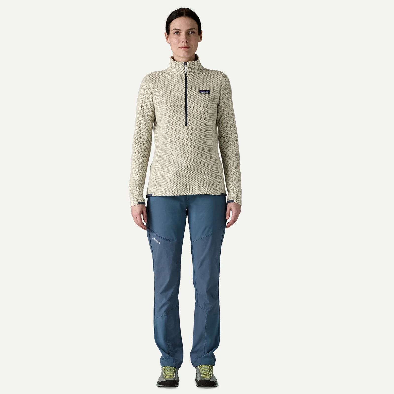 Patagonia W R1 Air Zip Neck WOOL WHITE