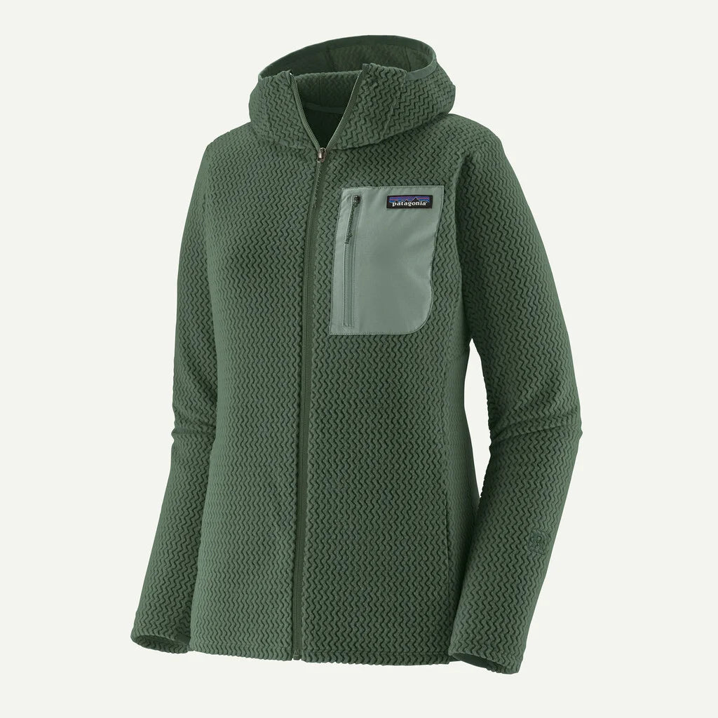 Patagonia W R1 Air Fleece Full Zip Hoody CANOPY GREEN
