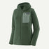 Patagonia W R1 Air Fleece Full Zip Hoody CANOPY GREEN