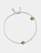 Pura Vida Gold Scallop Charm Anklet WHITE