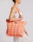 Sand Cloud Diamond Mudcloth Beach Tote BURNT CORAL