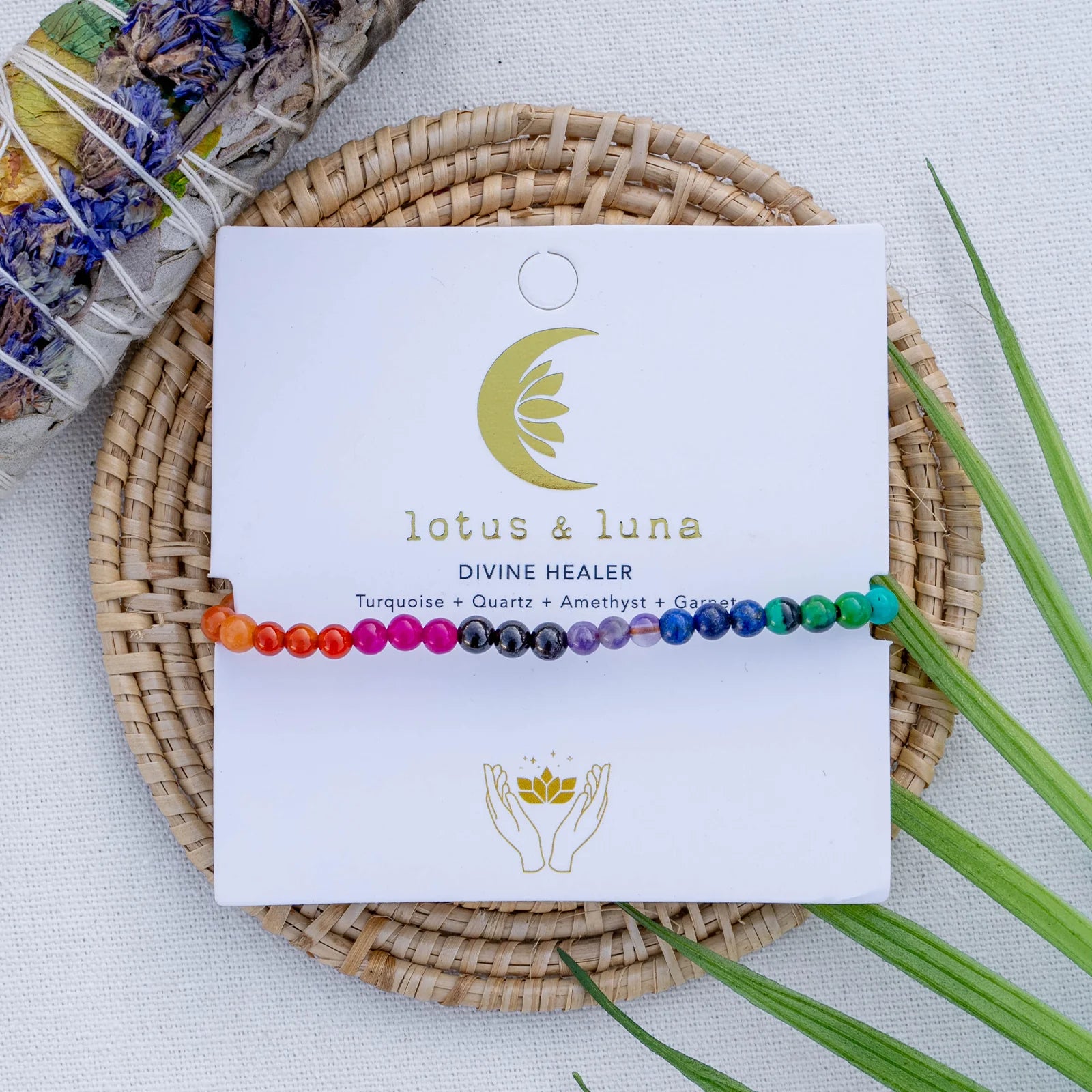 Lotus and Luna 3MM Healing Bracelet DIVINE HEALER