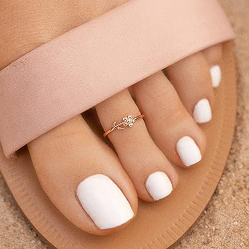 Pura Vida Single Daisy Toe Ring ROSE GOLD