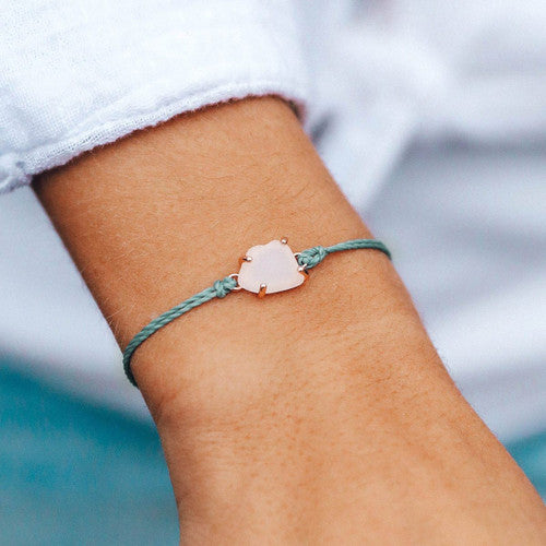 Pura Vida Rose Gold Seaglass Bracelet SMOKE