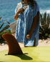 Sand Cloud Swimming Turtle Cover Up BLUE