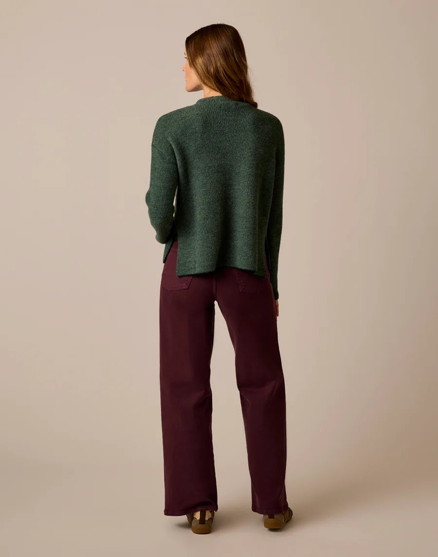 Carve Designs W Olivia Plush Sweater DARK PINE