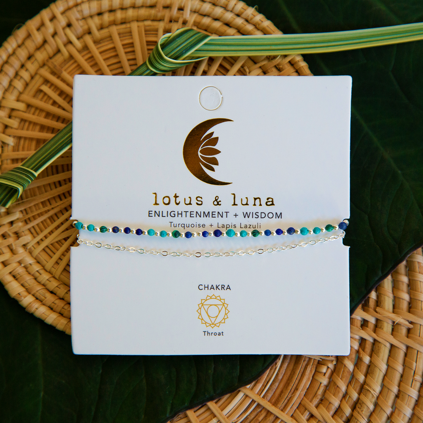 Lotus & Luna 2mm Healing Bracelet ENLIGHTENMENT + WISDOM