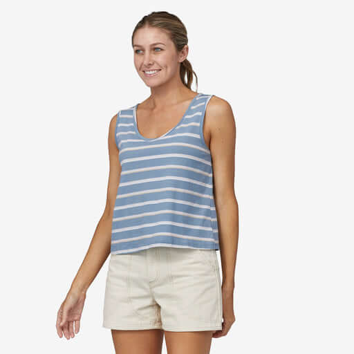 Patagonia W Regenerative Organic Cotton Tank SUNSET STRIPE / LT PLUME