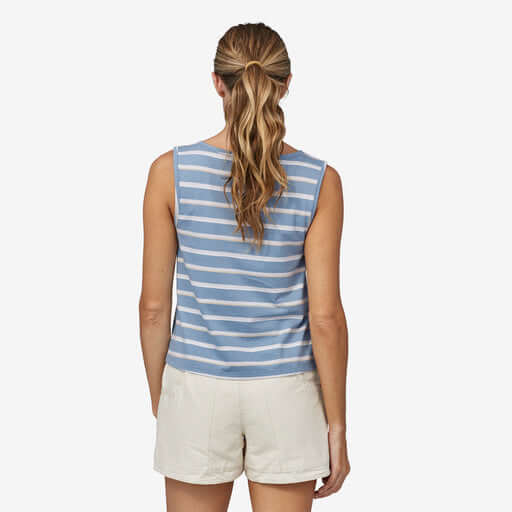 Patagonia W Regenerative Organic Cotton Tank SUNSET STRIPE / LT PLUME