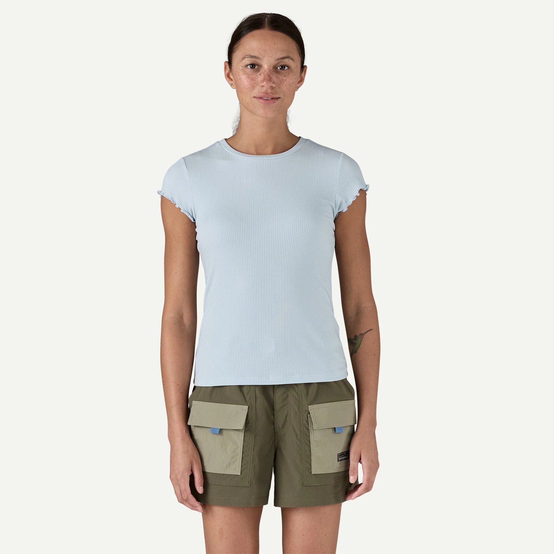 Patagonia W Rib Knit Top FLECK BLUE