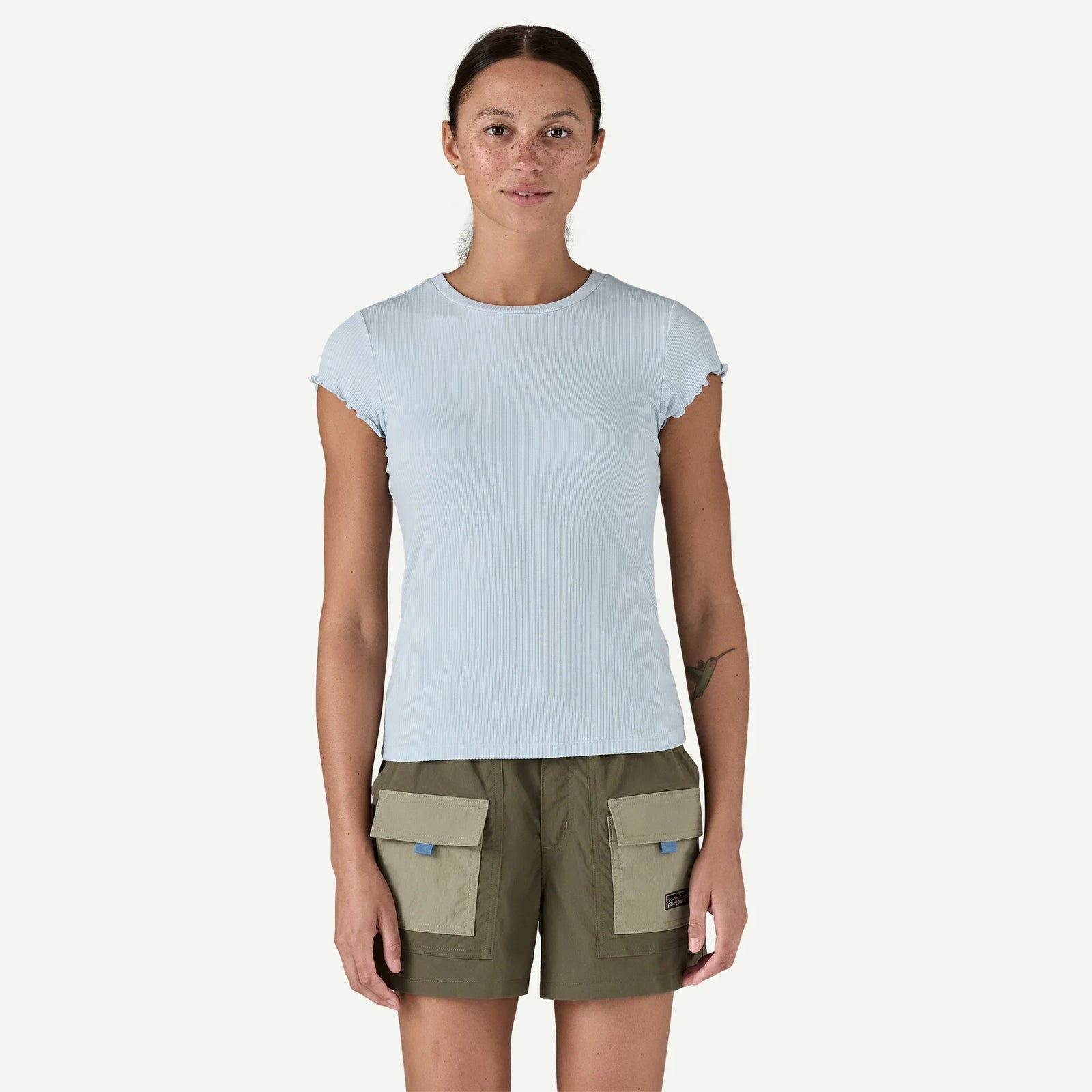 Patagonia W Rib Knit Top FLECK BLUE
