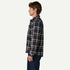 Patagonia M LS Fjord Flannel Shirt CROSSING: NEW NAVY