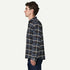 Patagonia M LS LW Fjord Flannel COZY CABIN INK BLACK