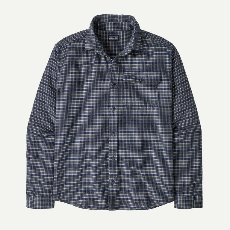 Patagonia M LW Fjord Flannel TRACKS SUNKEN BLUE