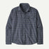 Patagonia M LW Fjord Flannel TRACKS SUNKEN BLUE