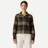 Patagonia W LW Fjord Flannel Camp Shirt SNOW OWL BASIN GREEN