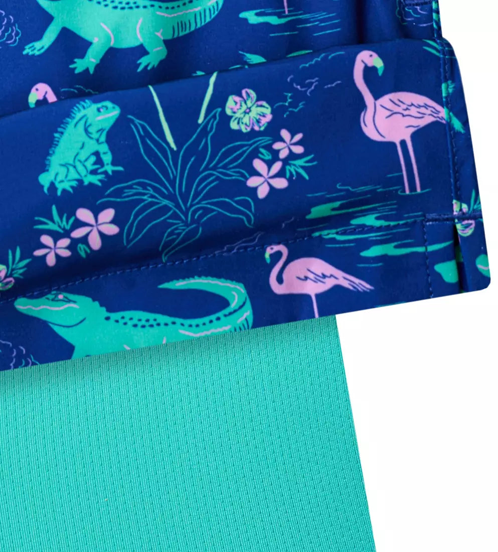 Chubbies Youth Lined Swim Trunk SWAMP & CIRCUMSTANCE BRIGHT BLUE