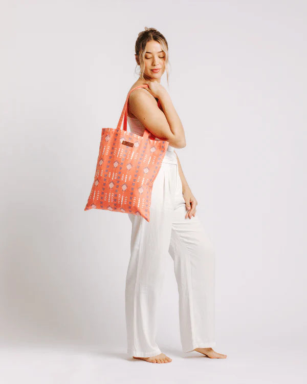 Sand Cloud Diamond Mudcloth Everyday Tote BURNT CO