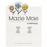 Mazie Mae CZ Dog Bone Studs SILVER