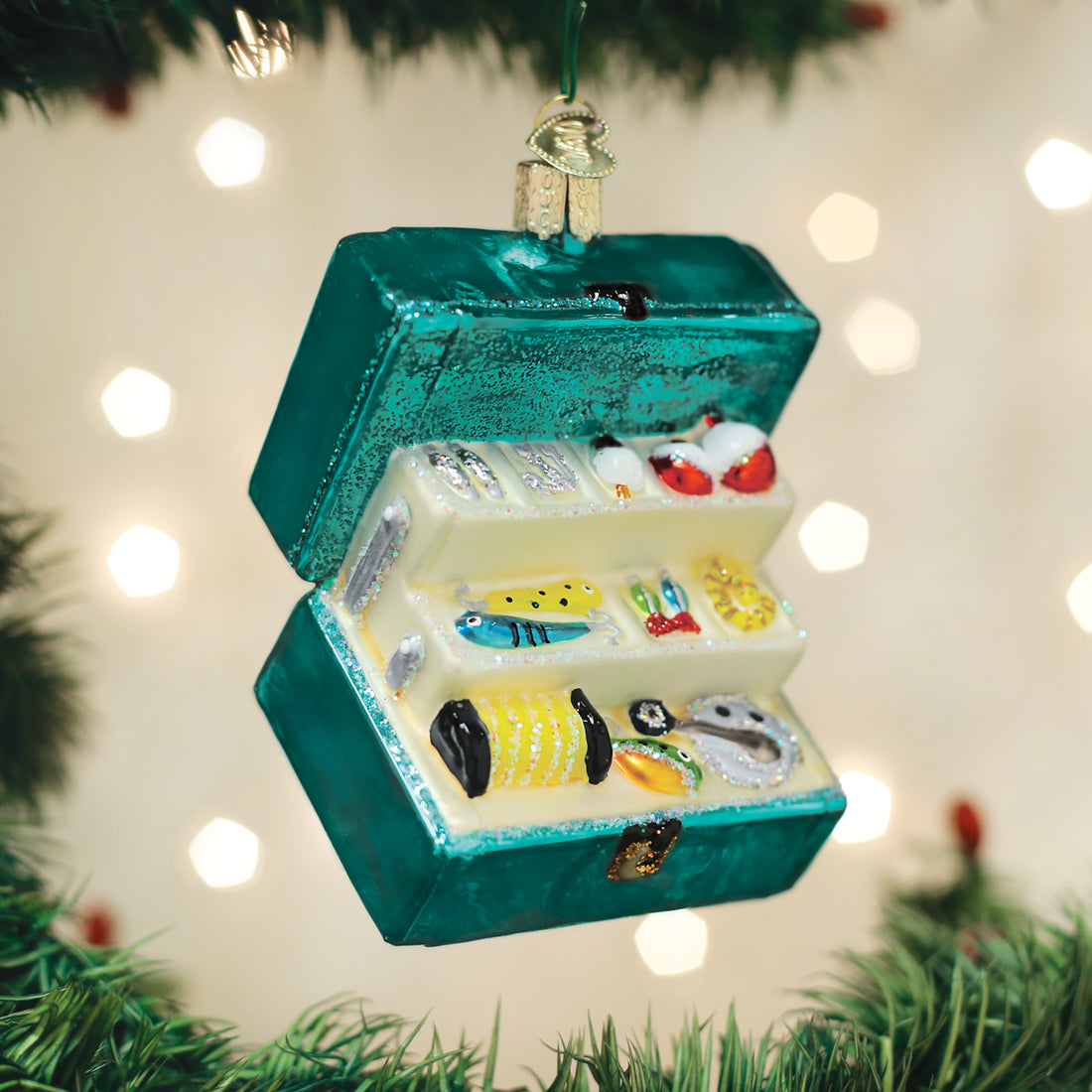 Old World Chrismas Ornament TACKLE BOX