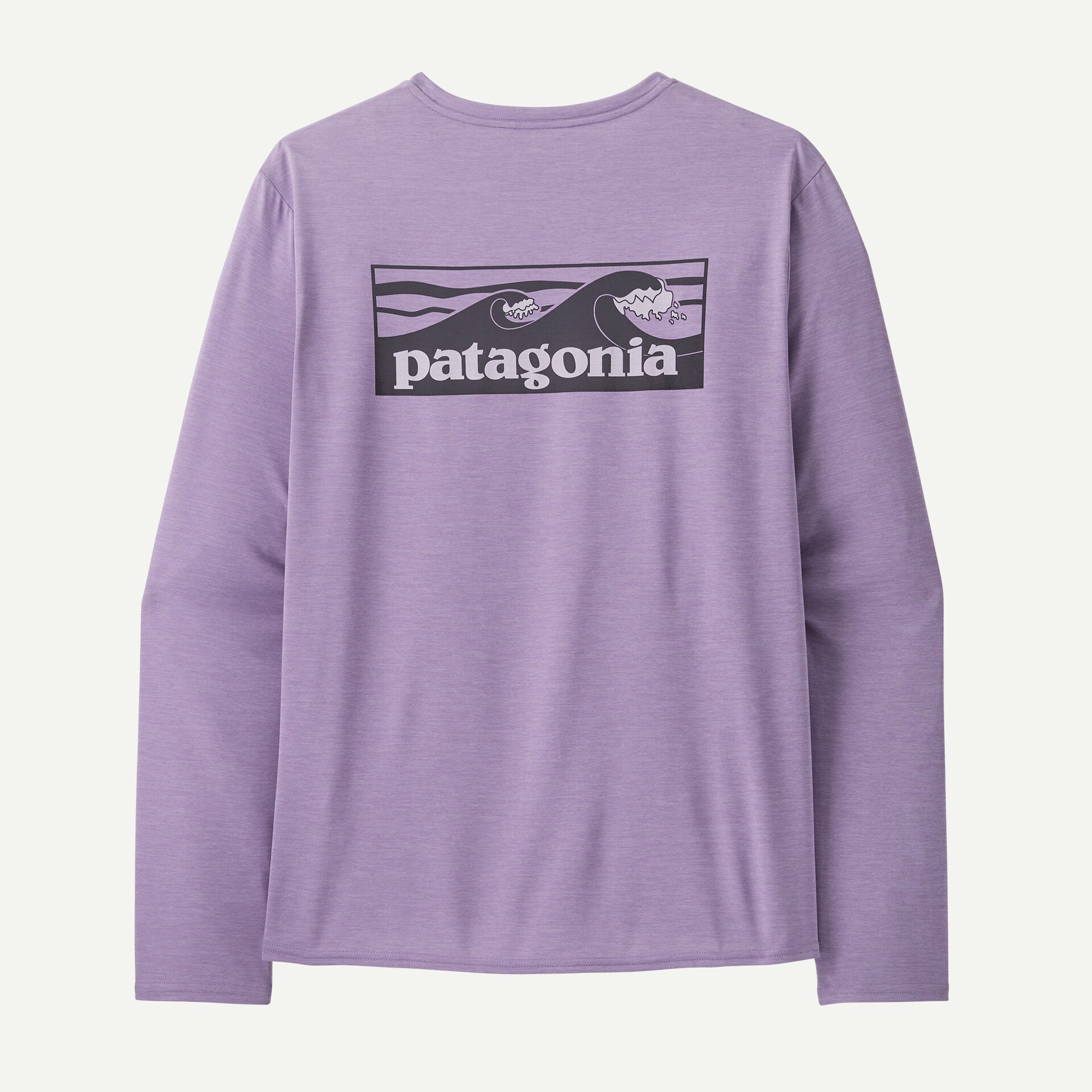 Patagonia M LS Cap Cool Daily Boardshort Logo CONCRETE PURPLE