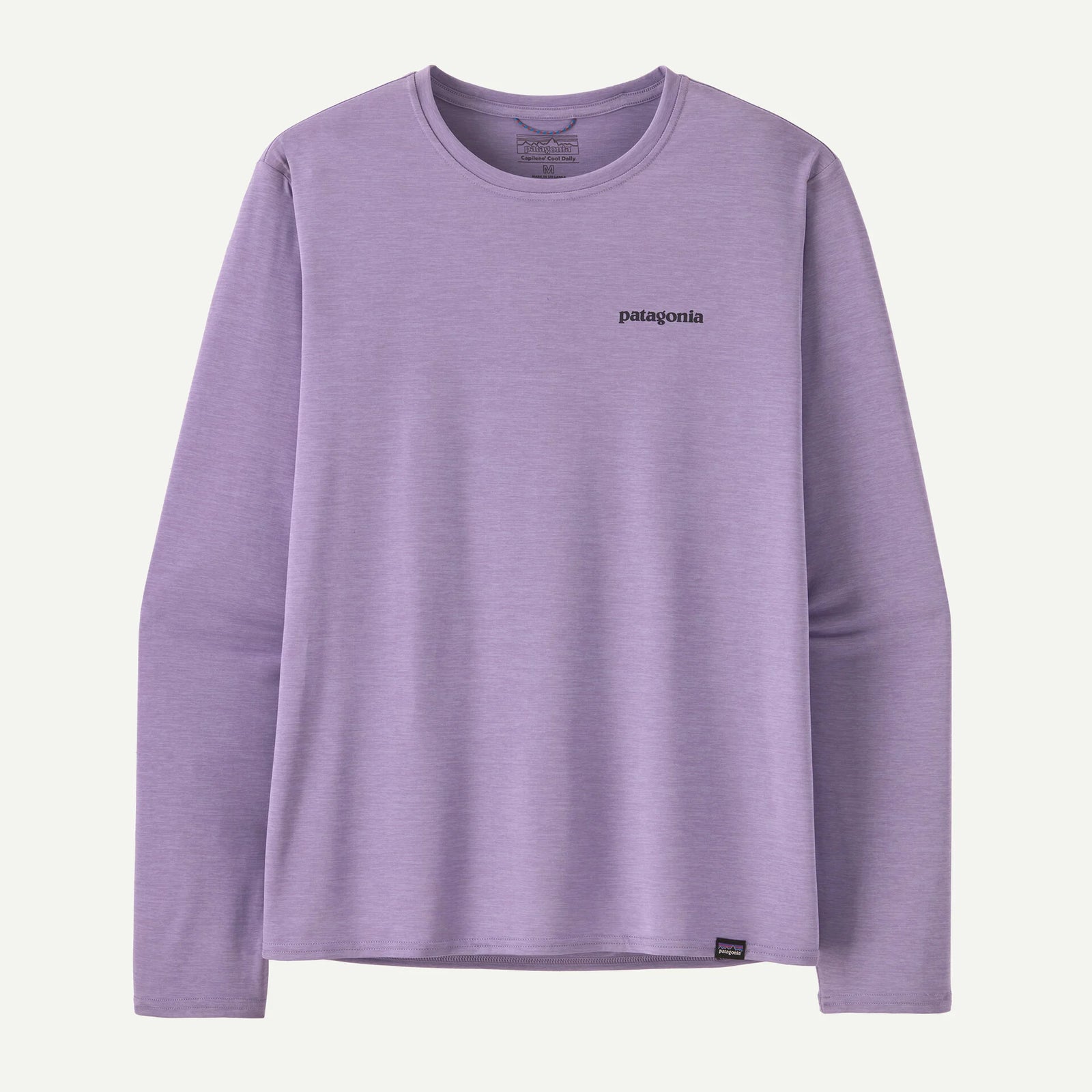 Patagonia M LS Cap Cool Daily Boardshort Logo CONCRETE PURPLE