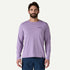 Patagonia M LS Cap Cool Daily Boardshort Logo CONCRETE PURPLE