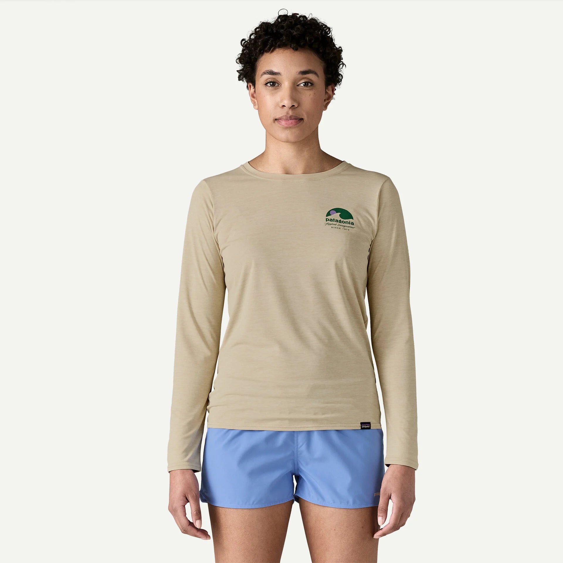 Patagonia W LS Cap Cool APPLIED IMAGINATION PUMICE