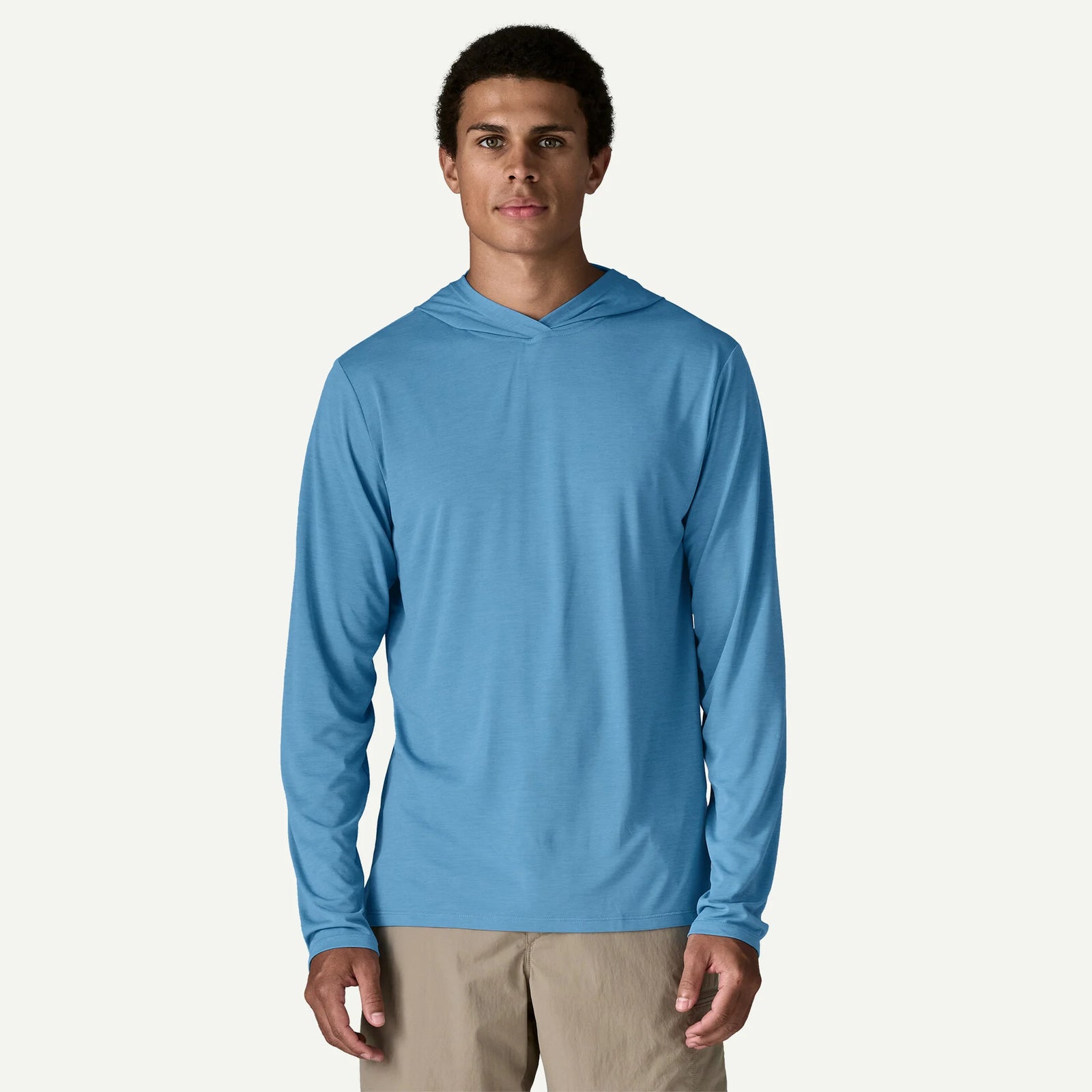 Patagonia M LS Cap Cool Daily Hoody SHORE BLUE