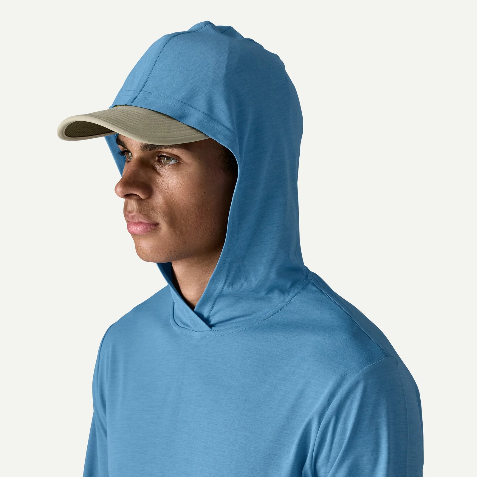 Patagonia M LS Cap Cool Daily Hoody SHORE BLUE