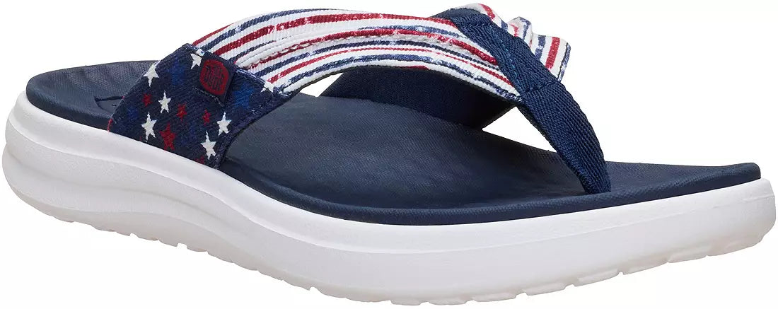 Hey Dude M Finn Americana Flip Flops NAVY BLAZER