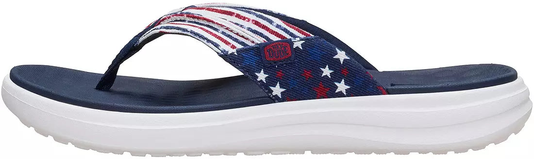 Hey Dude M Finn Americana Flip Flops NAVY BLAZER